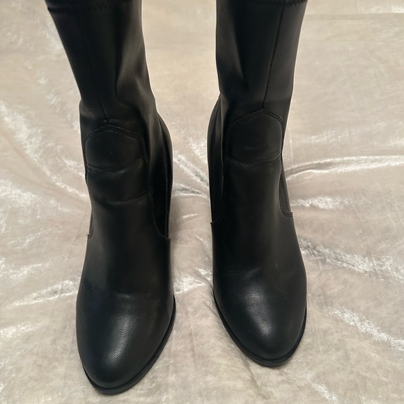 Aldo leather block heel ankle  sock boots size6.5 - Picture 3 of 3